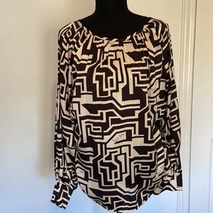 H&M Black and beige blouse